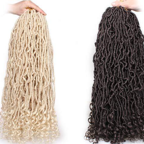Curly-end synthetic wig — product photo 4