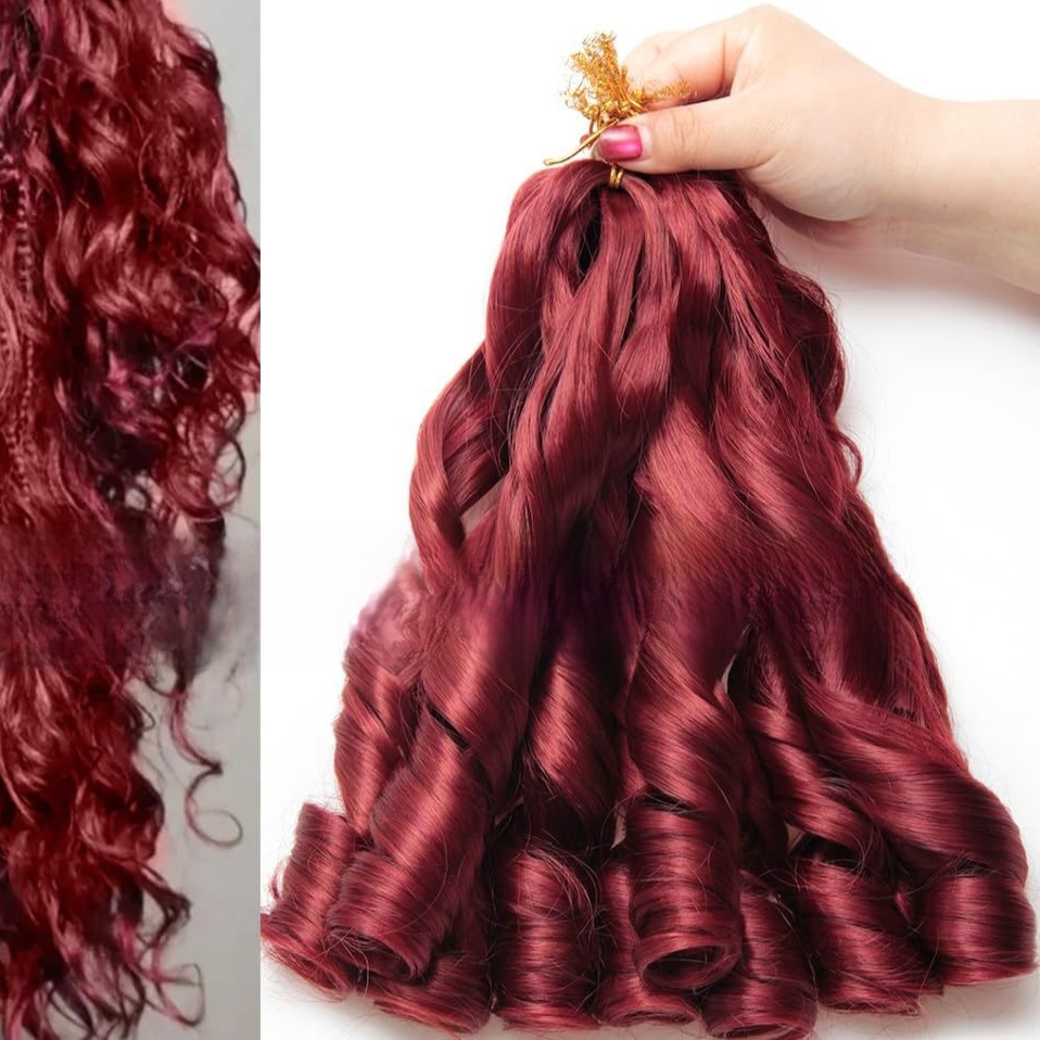 Long wavy synthetic wig in shade BUG