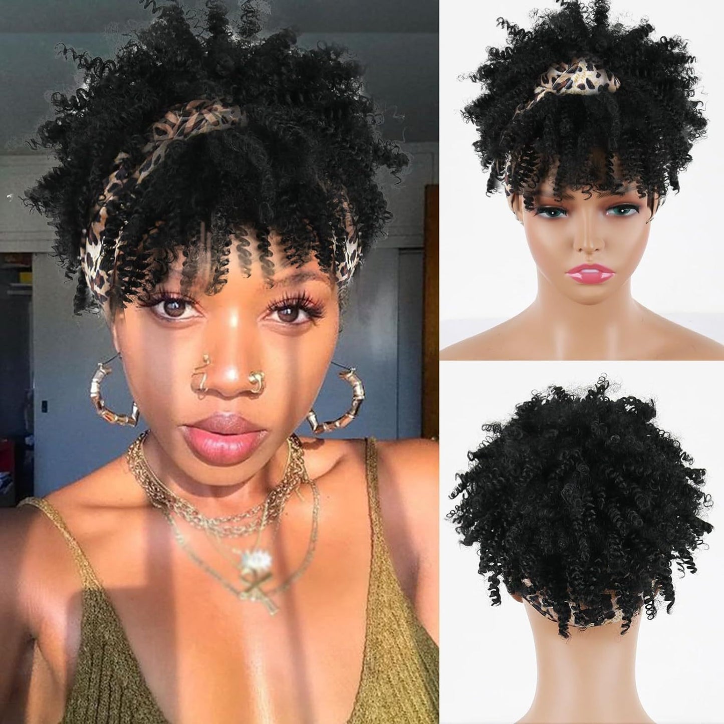 Curly Headband Wig — No Lace, No Glue