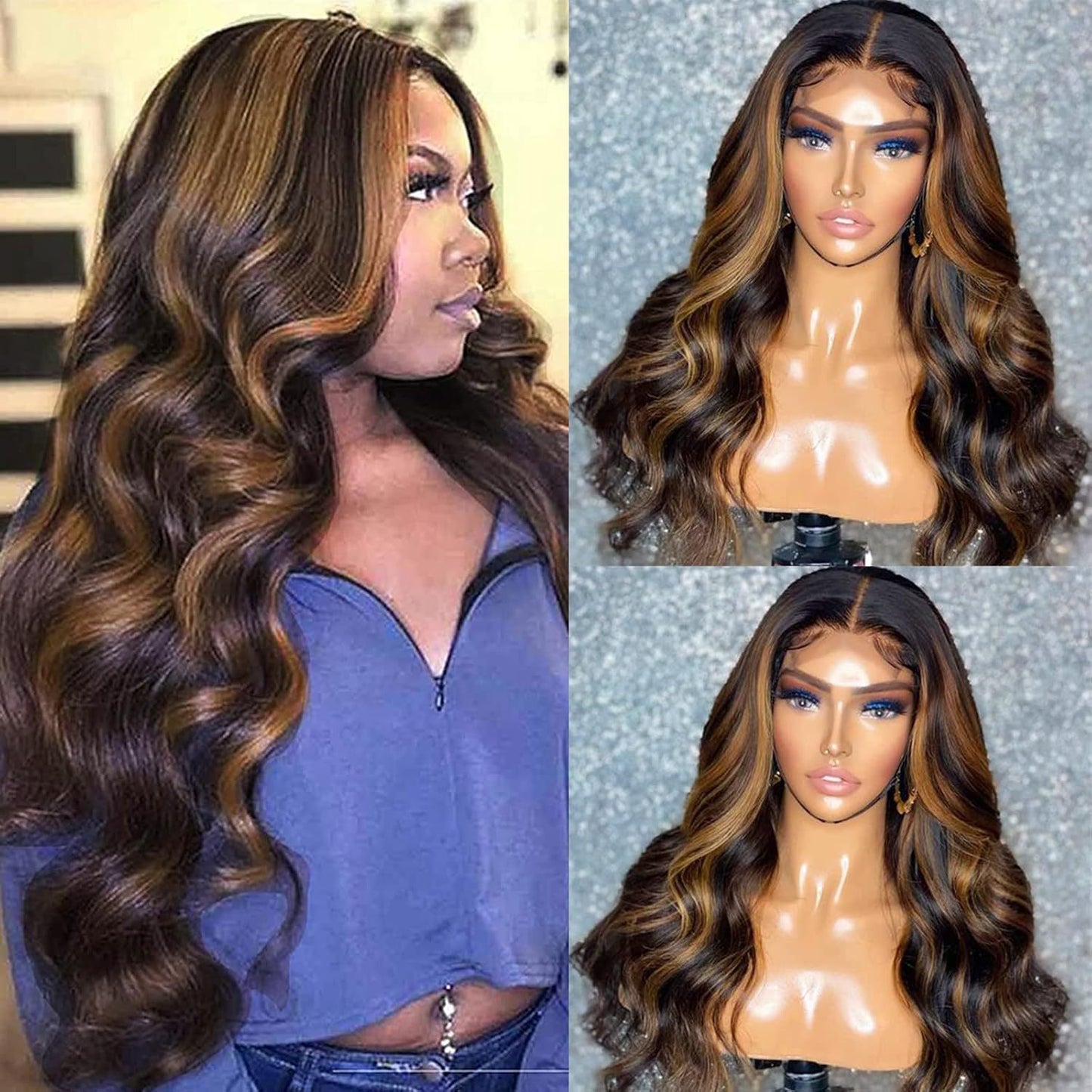 Human Hair Lace Front — 180% Density