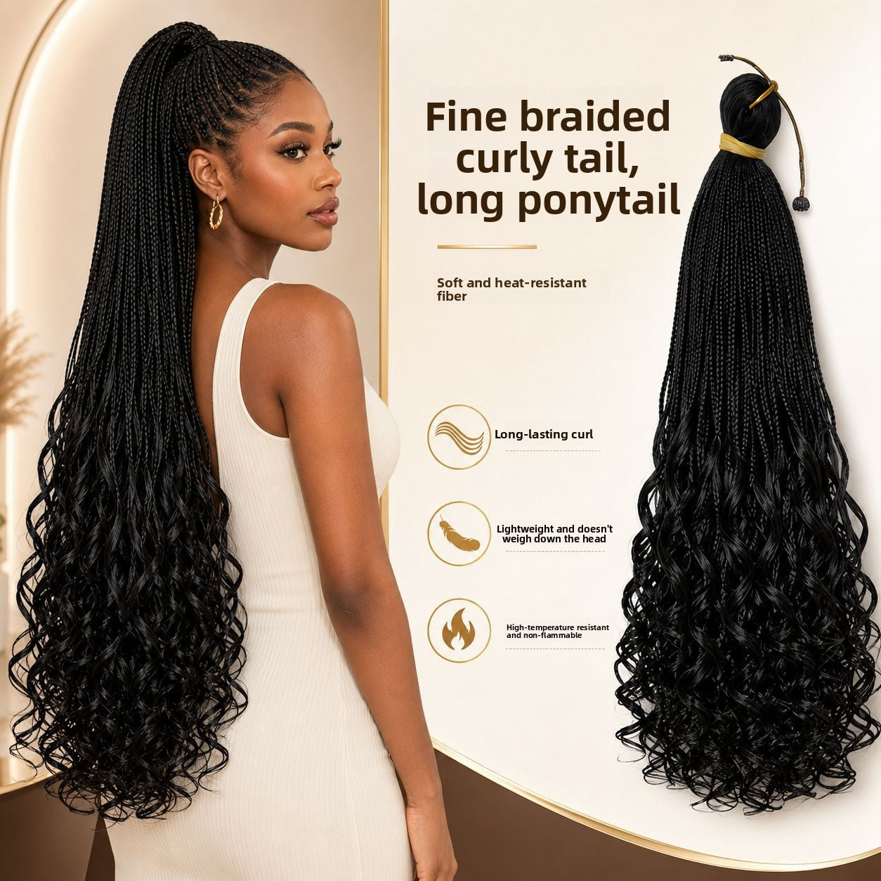 Large spiral curl wig