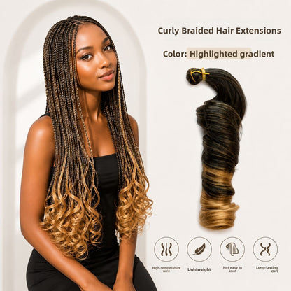 Large spiral curl wig in shade T27, honey blonde ombré