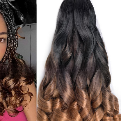 Long wavy synthetic wig in shade C16