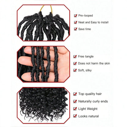Curly-end synthetic wig — product photo 2