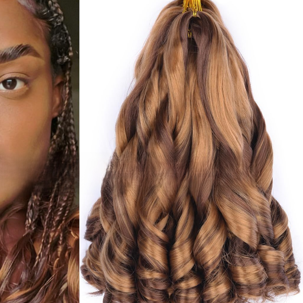 Long wavy synthetic wig in shade P3330