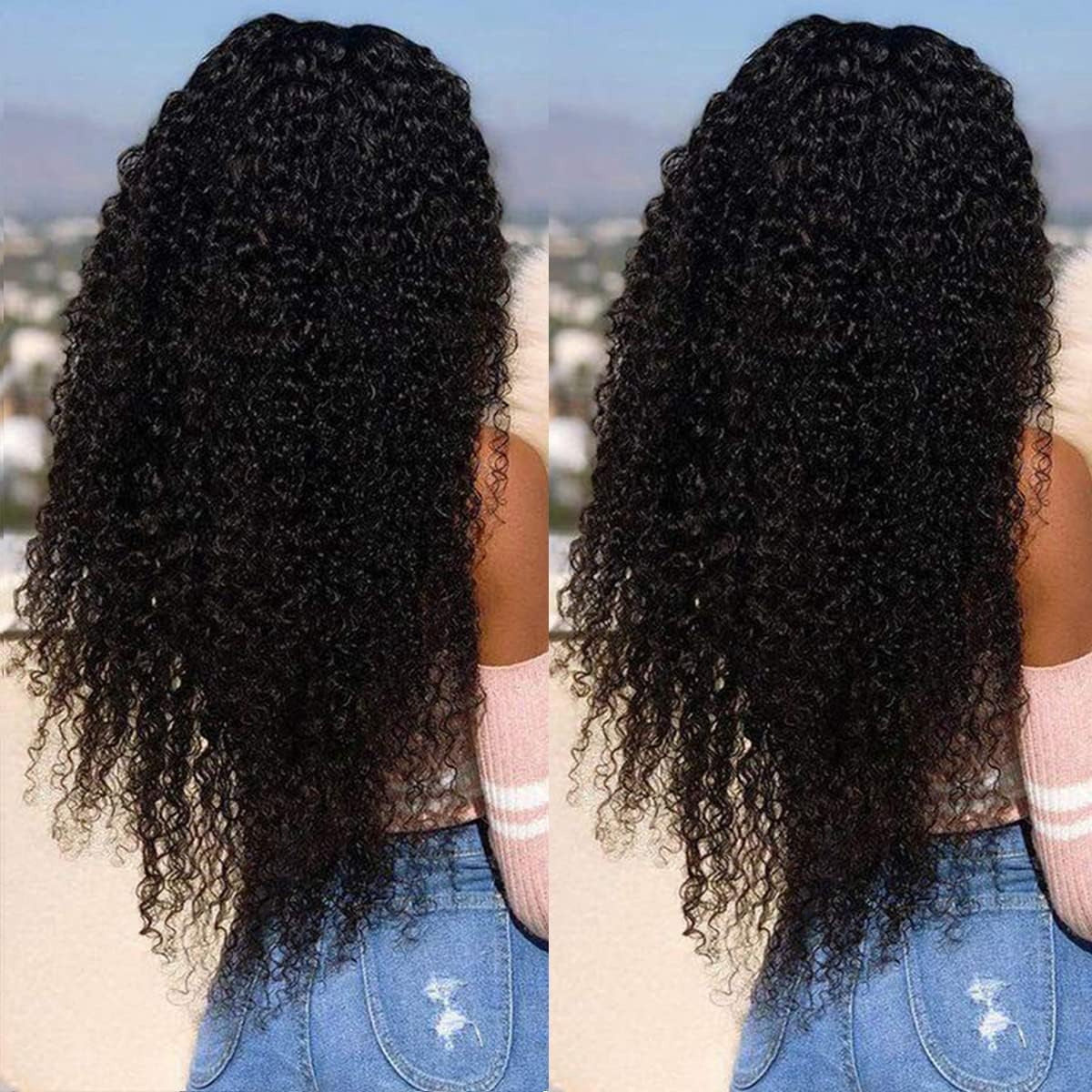 Kinky Curly Human Hair Lace Front — 16" to 32"