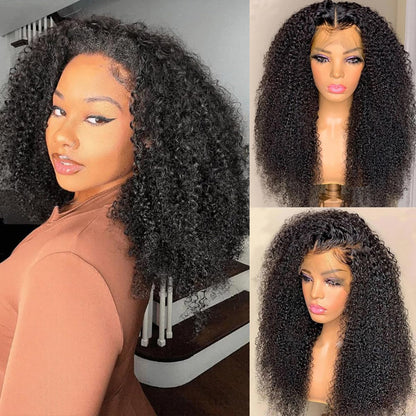 Kinky Curly Human Hair Lace Front — 16" to 32"