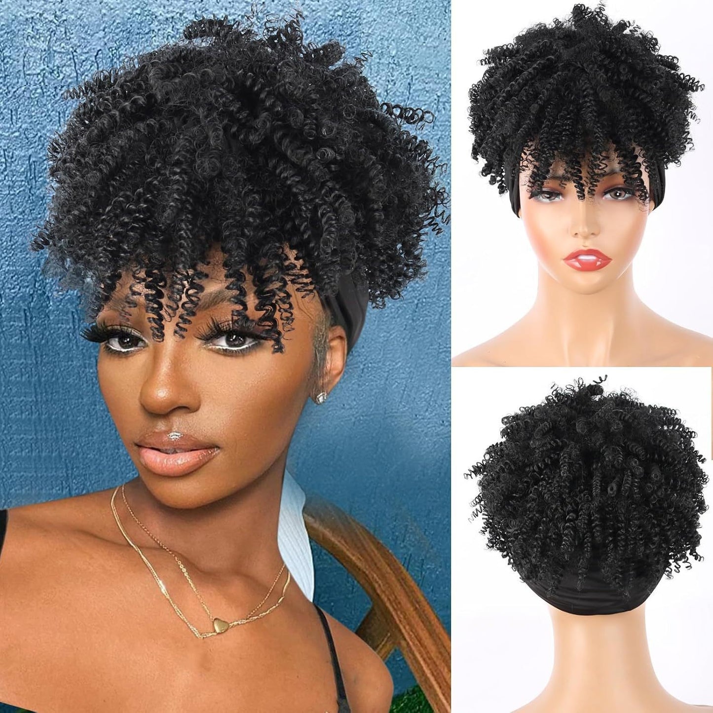 Curly Headband Wig — No Lace, No Glue