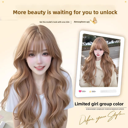 Long Wavy Wig with Bangs