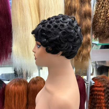 Short Curly Human Hair Wig