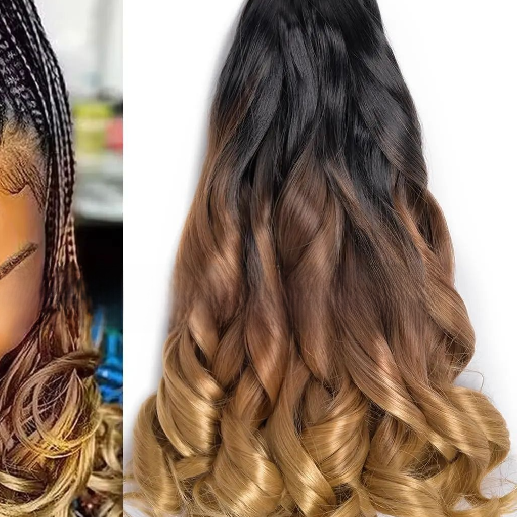 Long wavy synthetic wig in shade C14