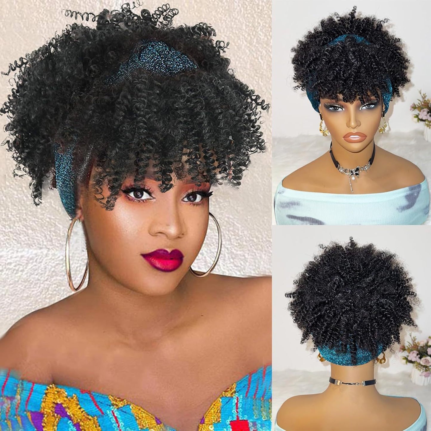 Curly Headband Wig — No Lace, No Glue