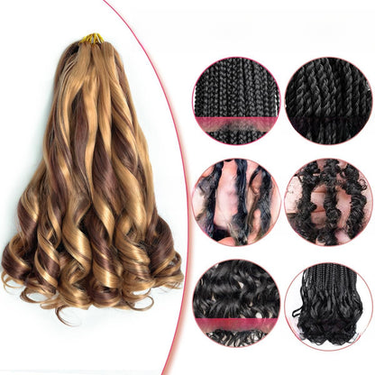 Long wavy synthetic fiber wig — product photo 2