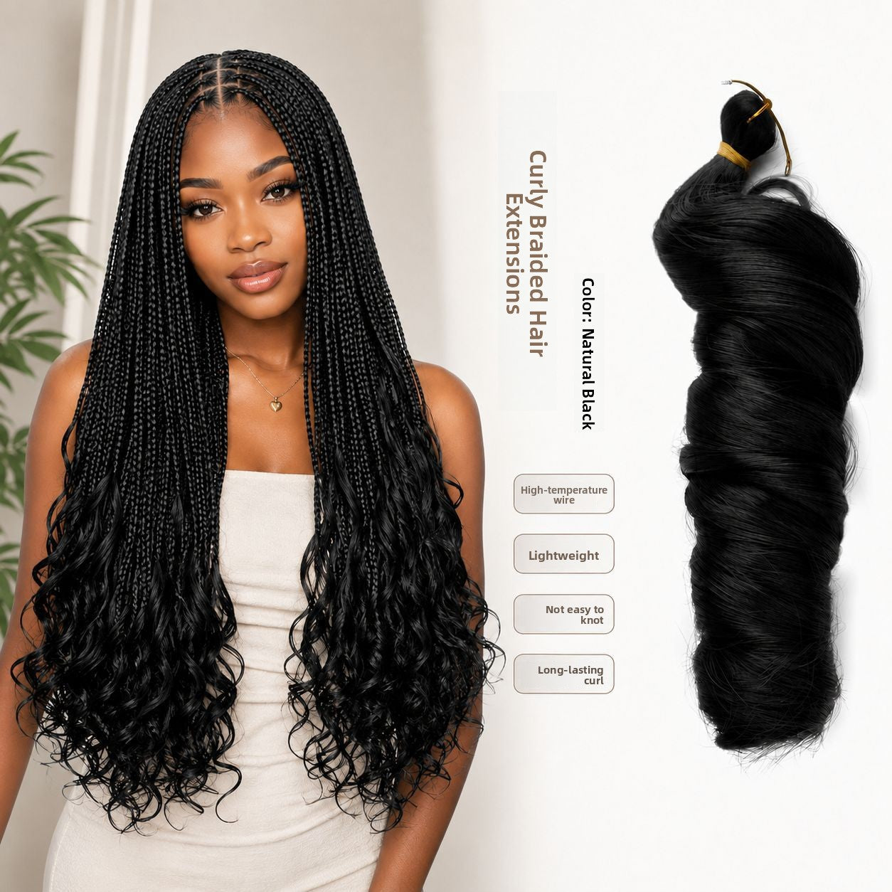 Large spiral curl wig in shade 1B, off black